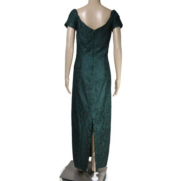VTG Forest Green S LACE Milkmaid WHIMSIGOTH  Fairy Maxi Prom Homecoming dress - Picture 5 of 13